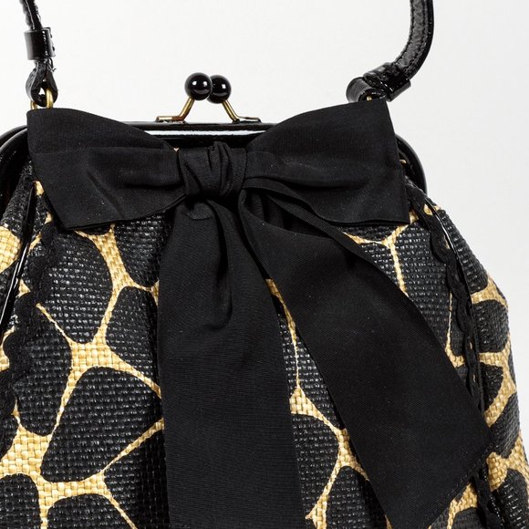 Moschino Cheap and Chic Animal Print Woven Handbag - Picture 6 of 11